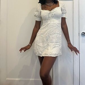 Milkmaid floral print dress